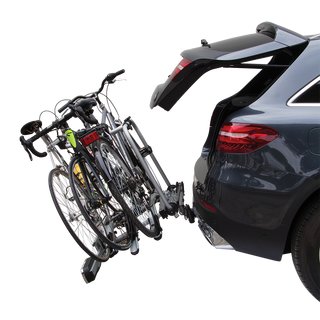 Alu-Anhängerkupplungsträger Pro mit Schnellverschluss und Diebstahlsicherung für 3 Fahrräder