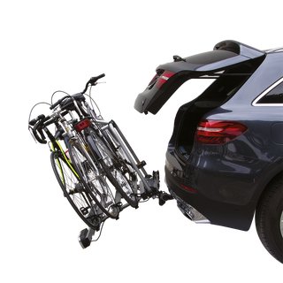 Alu-Anhängerkupplungsträger Easy mit Schnellverschluss und Diebstahlsicherung für 3 Fahrräder