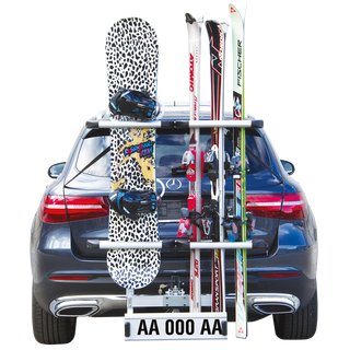 Universaler Ski- und Snowboardträger mit Schnellverschluss und Diebstahlsicherung für 6 Paar Ski oder 4 Snowboards